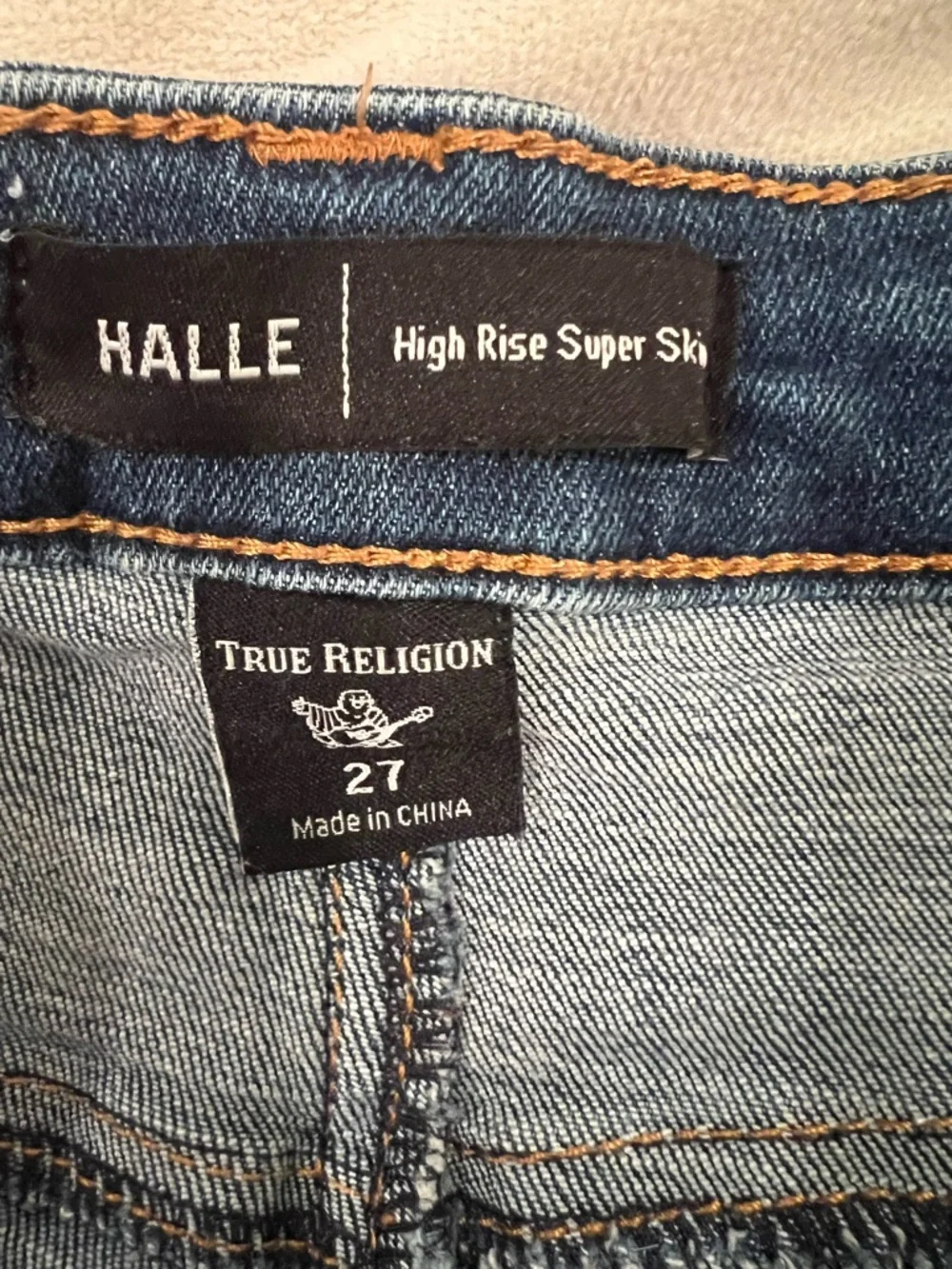 True Religion Halle High Rise Super Skinny | Blue Denim | Size 27 | Like New - Picture 12 of 12